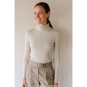 J MCLAUGHLIN ARLETTE TURTLENECK SWEATER S CLASSIC MODAL ELEVATED BASIC O…